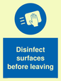 MH6187: Disinfect surfaces before leaving