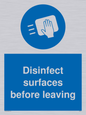 MH6187: Disinfect surfaces before leaving