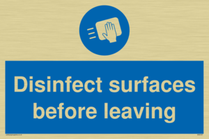 MH6187: Disinfect surfaces before leaving