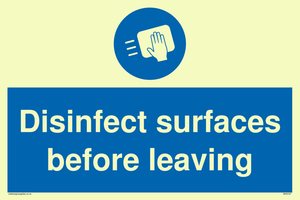 MH6187: Disinfect surfaces before leaving