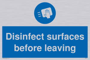 MH6187: Disinfect surfaces before leaving