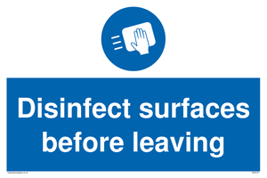 MH6187: Disinfect surfaces before leaving