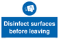 MH6187: Disinfect surfaces before leaving