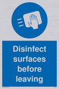 MH6187: Disinfect surfaces before leaving