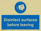 MH6187: Disinfect surfaces before leaving