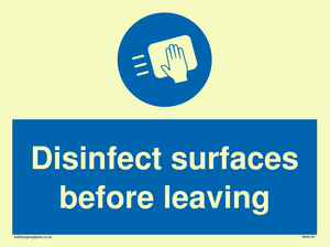 MH6187: Disinfect surfaces before leaving