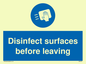 MH6187: Disinfect surfaces before leaving