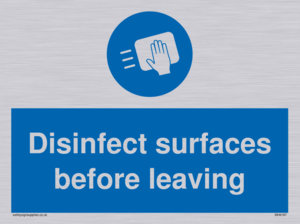 MH6187: Disinfect surfaces before leaving