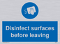 MH6187: Disinfect surfaces before leaving