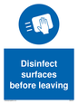 MH6187: Disinfect surfaces before leaving