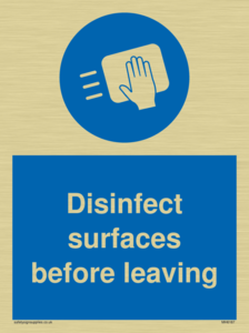 MH6187: Disinfect surfaces before leaving