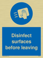MH6187: Disinfect surfaces before leaving