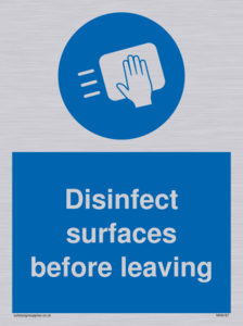 MH6187: Disinfect surfaces before leaving