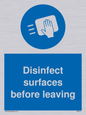 MH6187: Disinfect surfaces before leaving