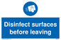 MH6187: Disinfect surfaces before leaving