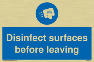 MH6187: Disinfect surfaces before leaving