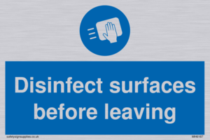 MH6187: Disinfect surfaces before leaving