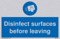 MH6187: Disinfect surfaces before leaving