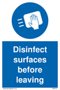 MH6187: Disinfect surfaces before leaving
