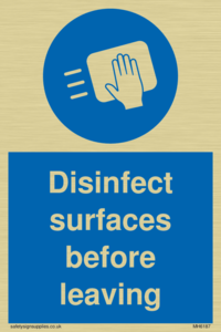 MH6187: Disinfect surfaces before leaving