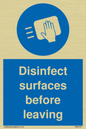 MH6187: Disinfect surfaces before leaving