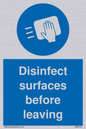 MH6187: Disinfect surfaces before leaving