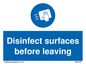 MH6187: Disinfect surfaces before leaving