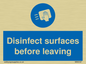 MH6187: Disinfect surfaces before leaving