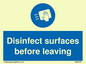 MH6187: Disinfect surfaces before leaving