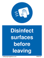 MH6187: Disinfect surfaces before leaving