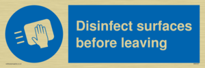 MH6187: Disinfect surfaces before leaving