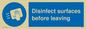 MH6187: Disinfect surfaces before leaving