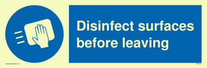MH6187: Disinfect surfaces before leaving