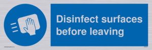 MH6187: Disinfect surfaces before leaving
