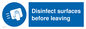 MH6187: Disinfect surfaces before leaving