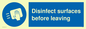 MH6187: Disinfect surfaces before leaving