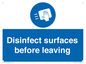MH6187: Disinfect surfaces before leaving
