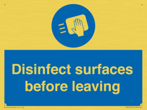 MH6187: Disinfect surfaces before leaving