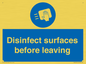 MH6187: Disinfect surfaces before leaving