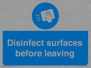 MH6187: Disinfect surfaces before leaving