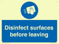 MH6187: Disinfect surfaces before leaving