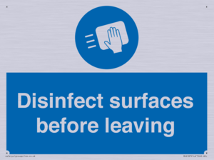 MH6187: Disinfect surfaces before leaving