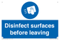 MH6187: Disinfect surfaces before leaving