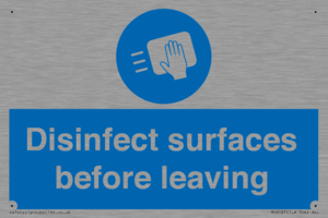 MH6187: Disinfect surfaces before leaving
