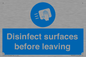 MH6187: Disinfect surfaces before leaving