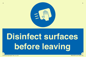 MH6187: Disinfect surfaces before leaving