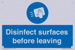 MH6187: Disinfect surfaces before leaving