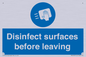 MH6187: Disinfect surfaces before leaving