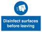 MH6187: Disinfect surfaces before leaving