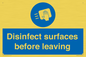 MH6187: Disinfect surfaces before leaving